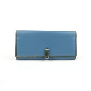 Coach Blue Leather Bifold Wallet